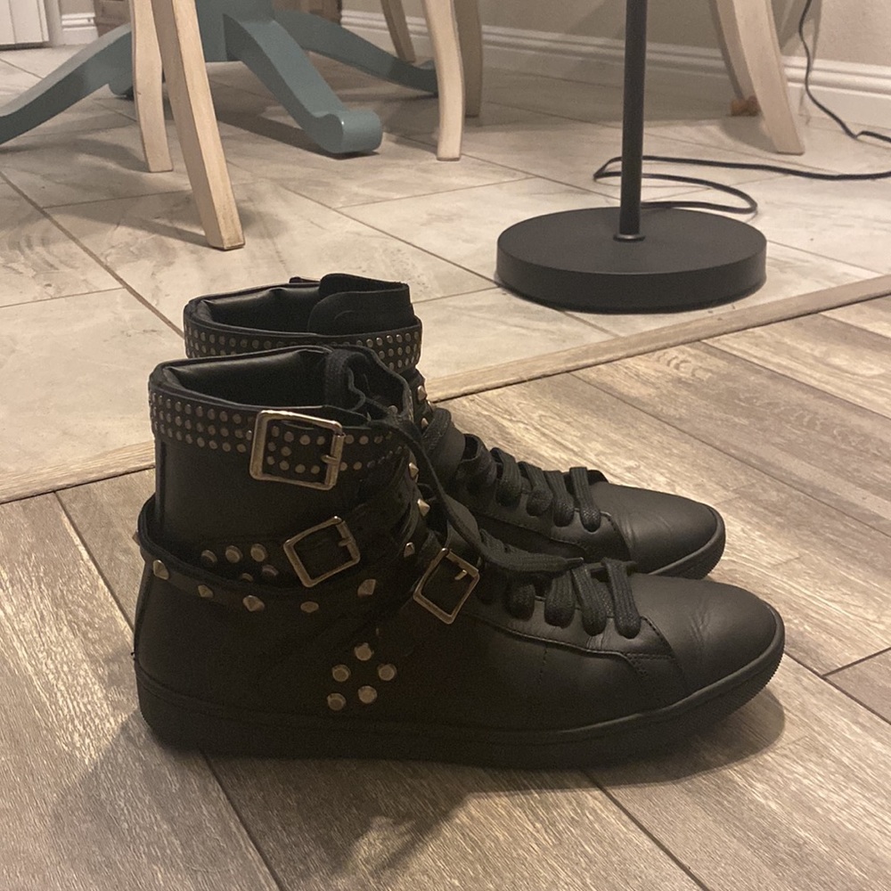 Saint Laurent court studs high tops boots